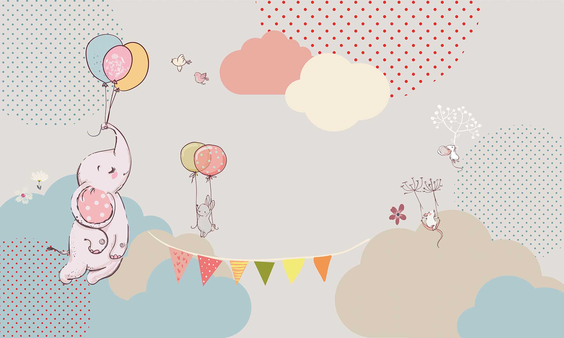 Carta Regalo Con Elefanti E Palloncini 50x70cm - 6 Fogli Lucidi Per Compleanno - Perfetta Per Bambini, Ragazze E Ragazzi