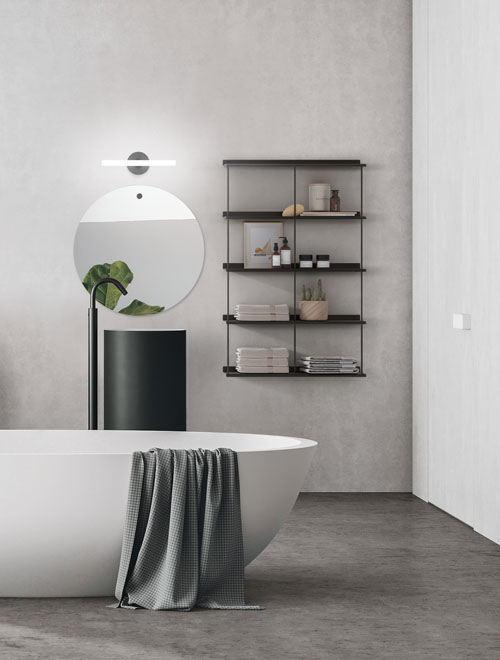 All-over libreria in bagno