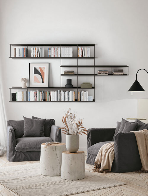 all-over libreria salotto