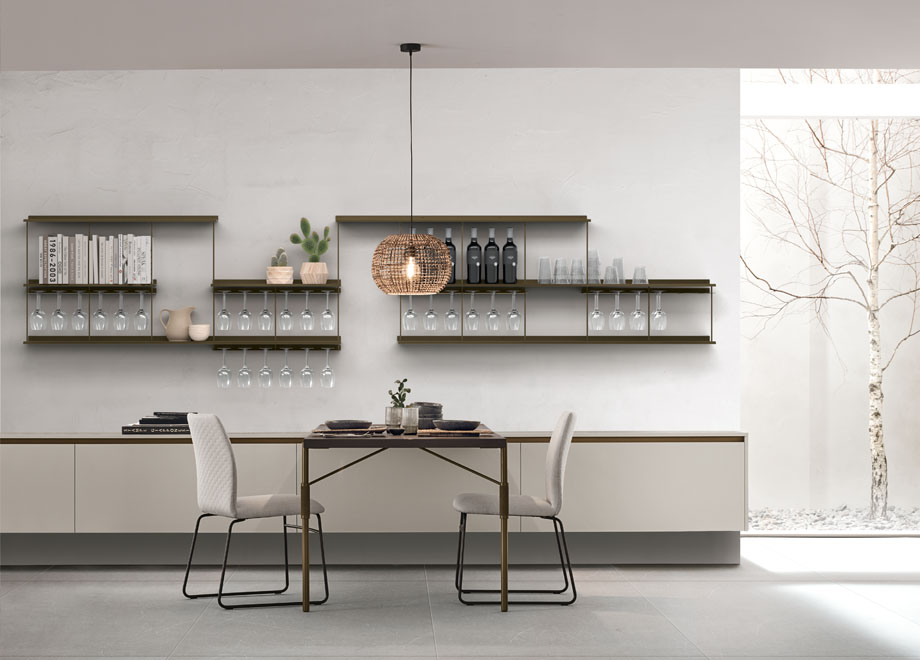 mensole e ripiani design per cucina